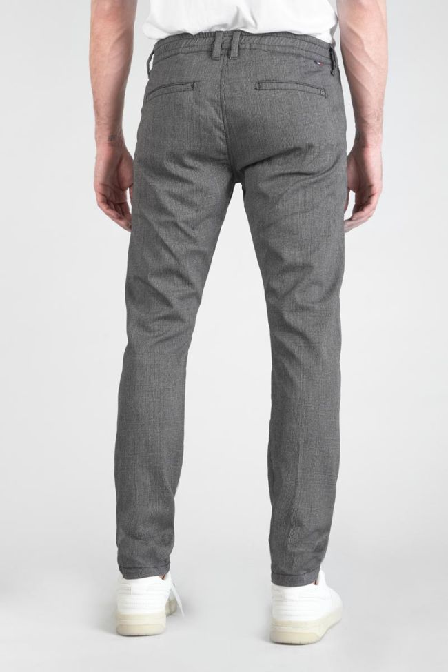Pantalon Weller à carreaux gris
