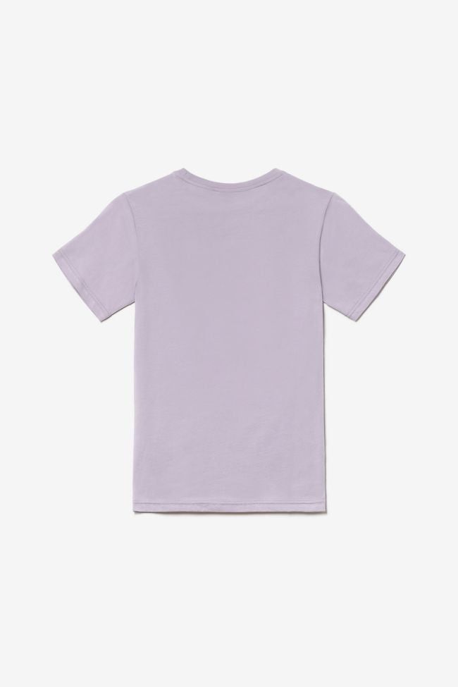 T-shirt Islabo violet pastel imprimé