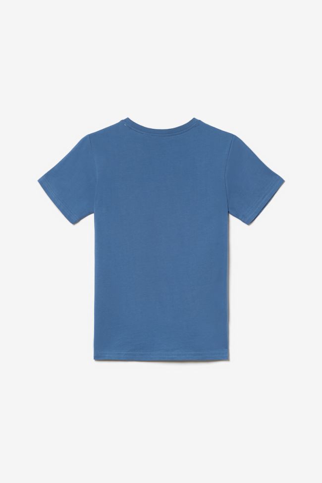 T-shirt Olivbo bleu imprimé