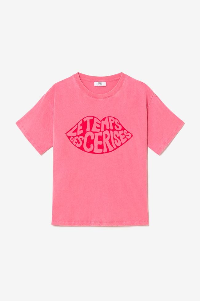 T-shirt Cassio rose délavé
