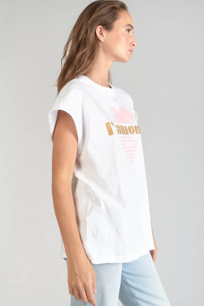 T-shirt Miya blanc imprimé