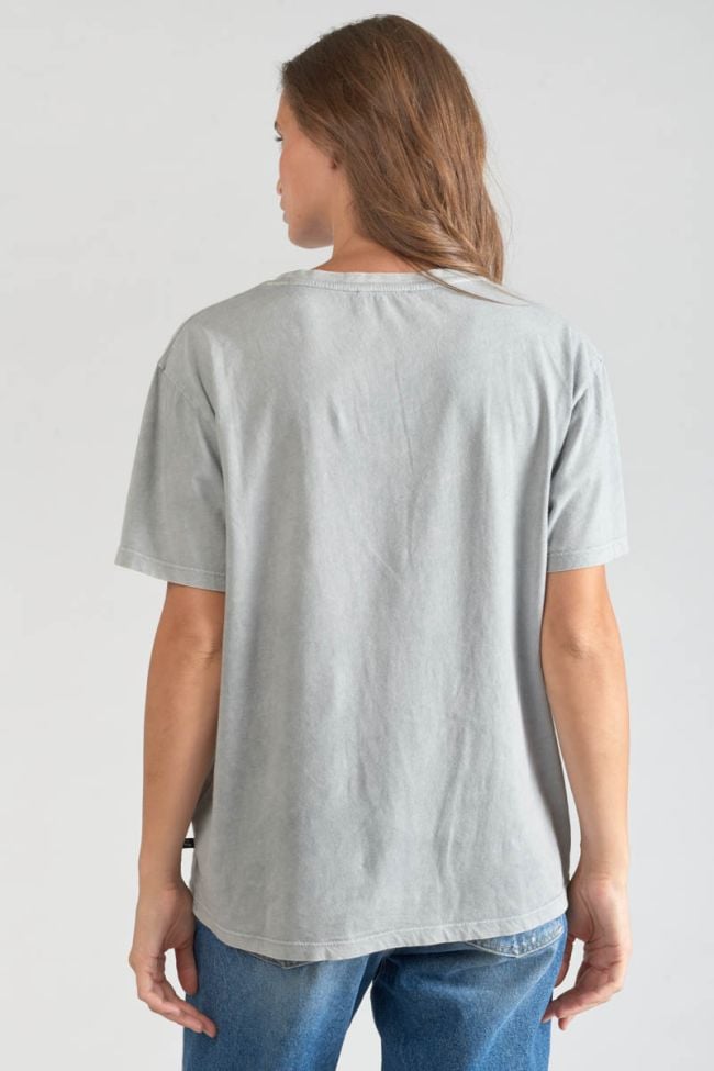 T-shirt Nixon gris clair délavé