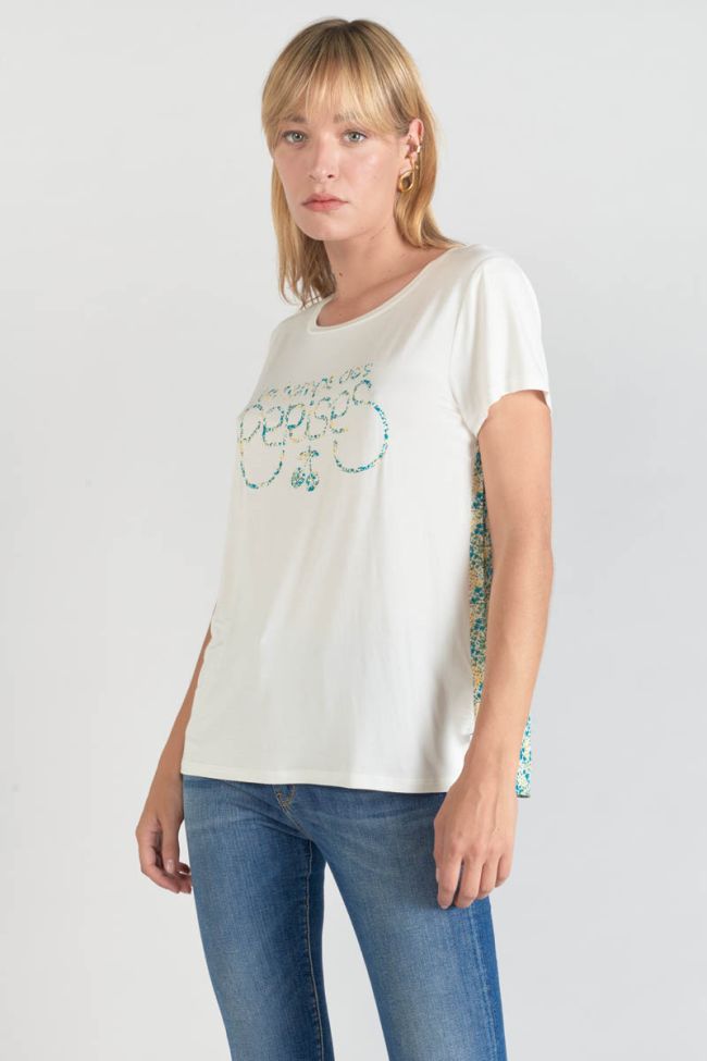 T-shirt Romi bi-matière imprimé vert