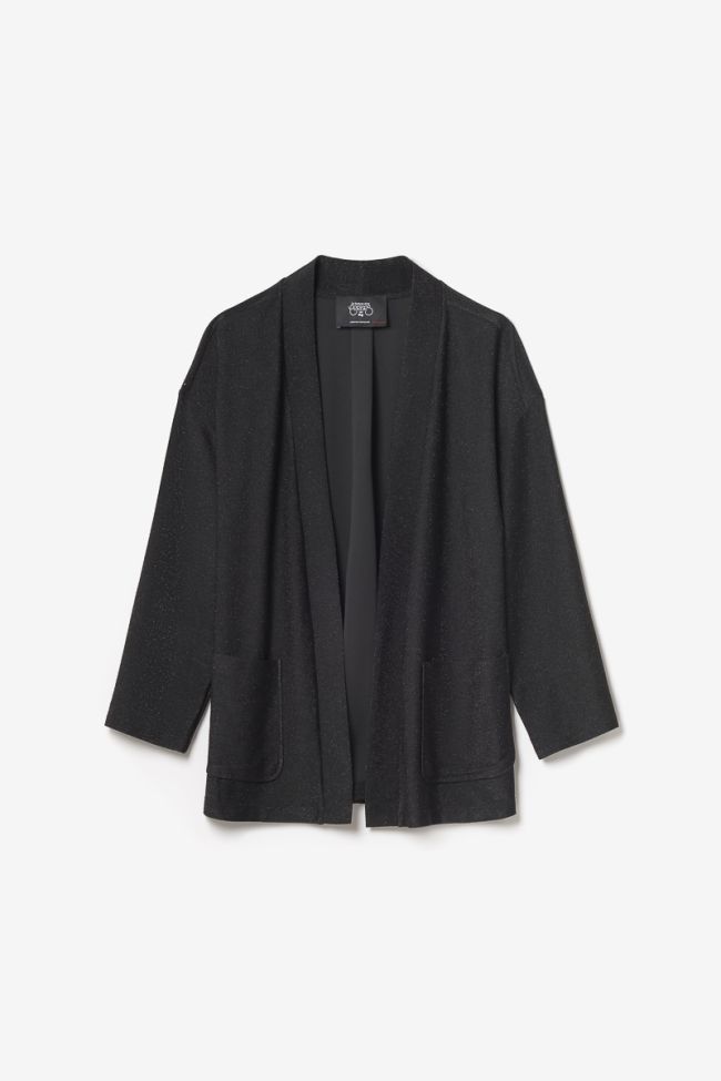 Veste kimono Sobrado noir brillant