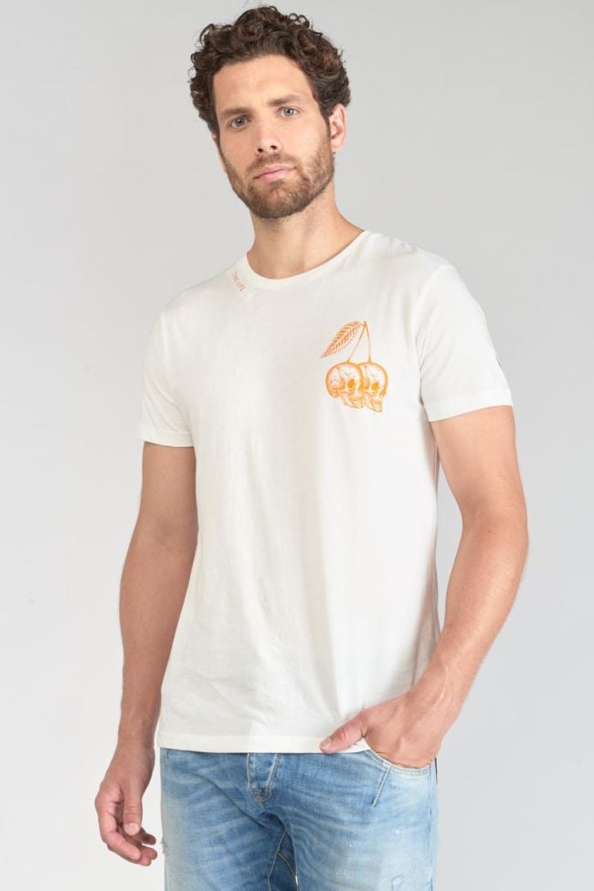 T-shirt Ian blanc imprimé