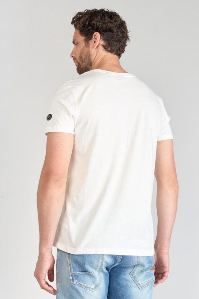 T-shirt Ian blanc imprimé