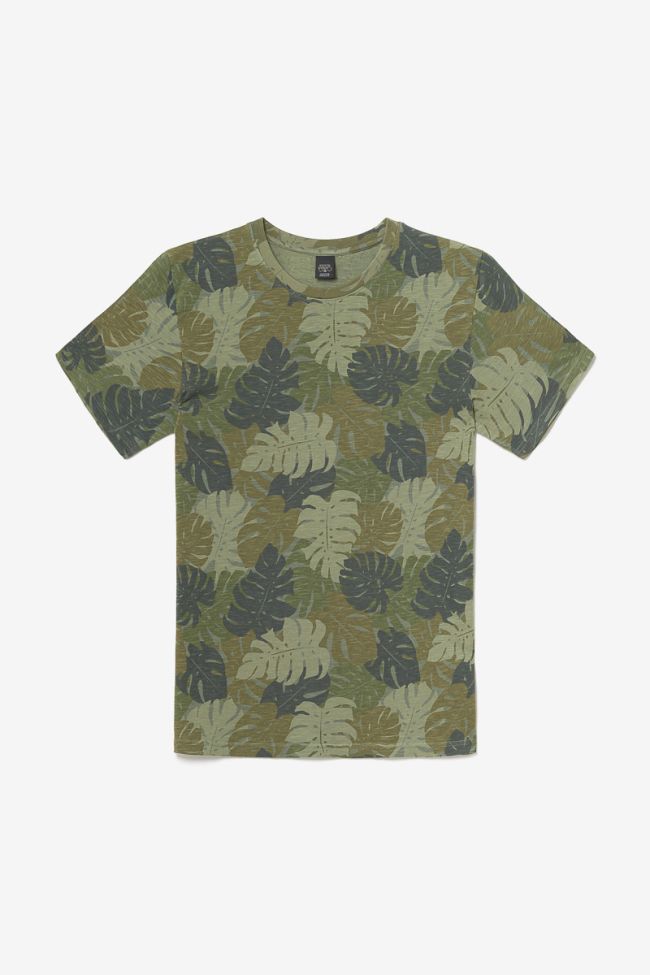 T-shirt Jung à motif jungle kaki