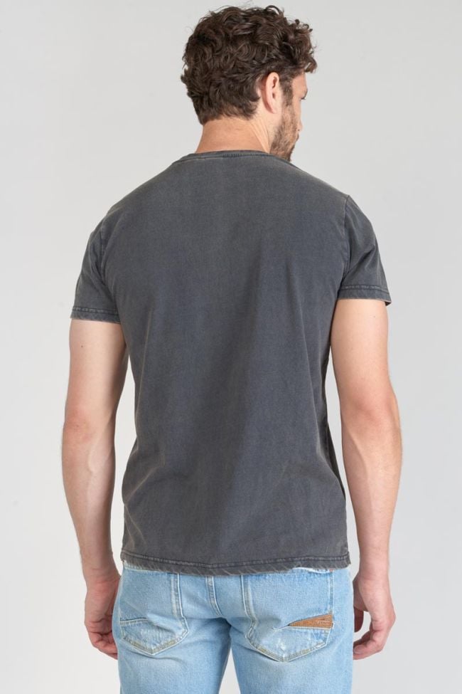 T-shirt Tije gris délavé imprimé