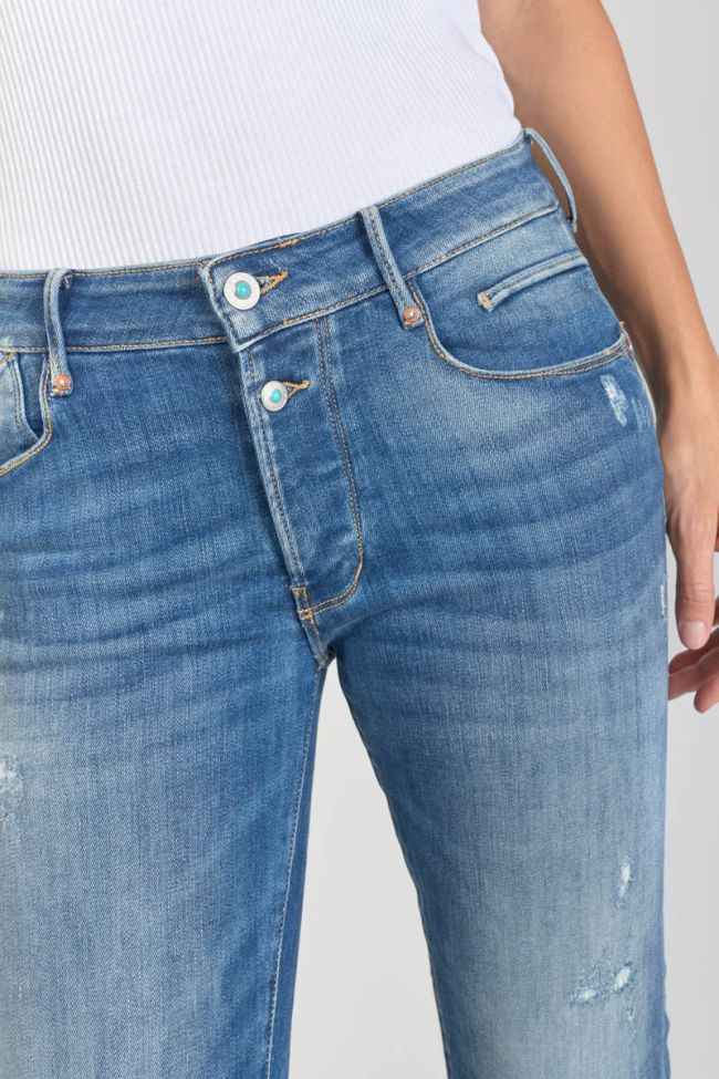 Anil pulp slim taille haute 7/8ème jeans destroy bleu N°3