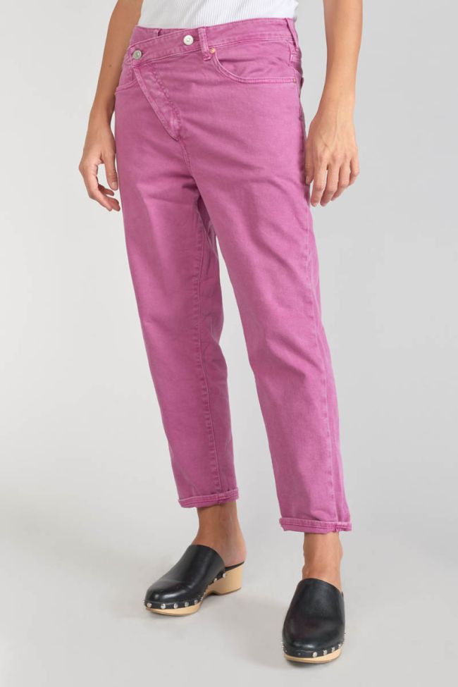 Cosy boyfit 7/8ème jeans violet rose