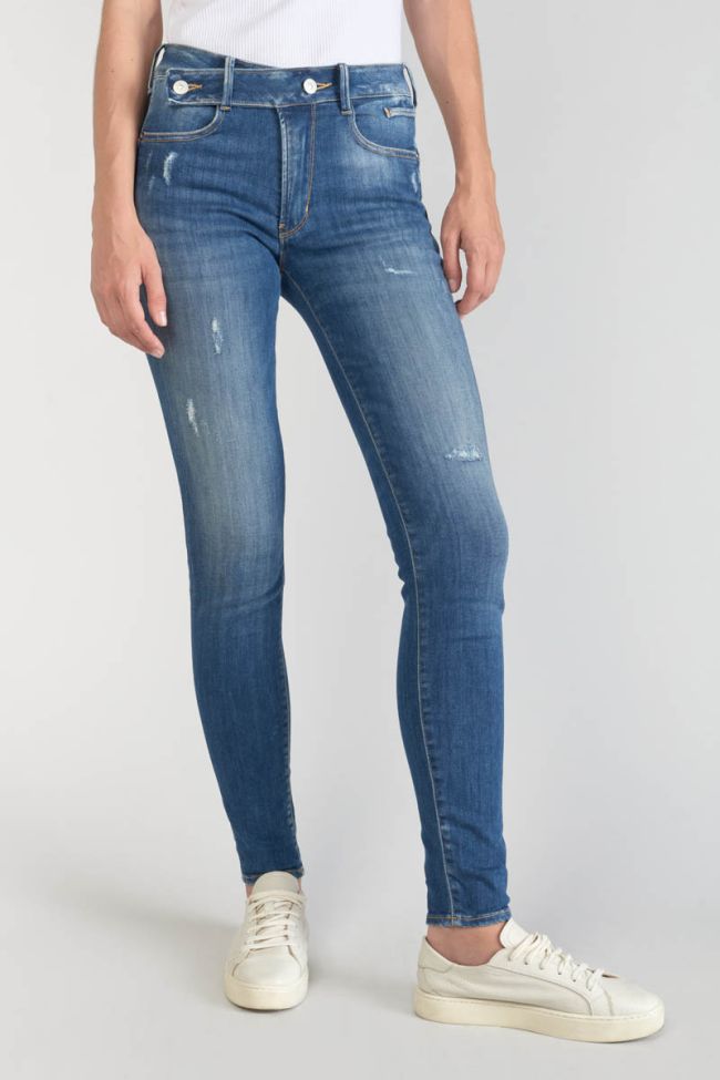 Dina pulp slim taille haute jeans destroy bleu N°2