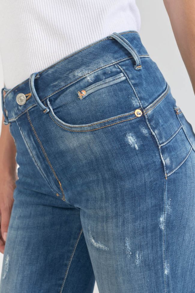 Dina pulp slim taille haute jeans destroy bleu N°2