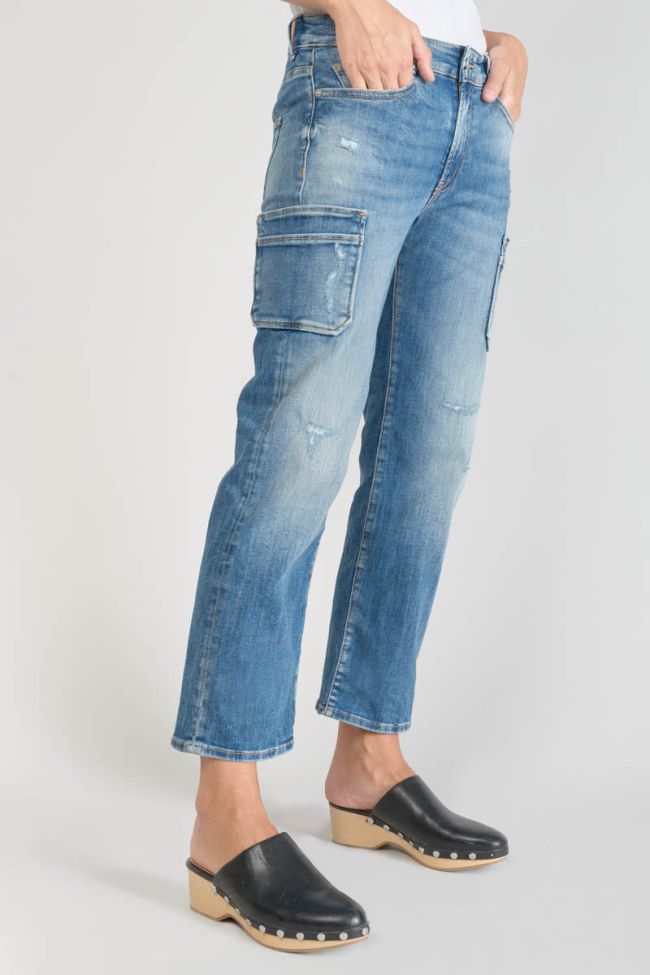 Precieux taille haute 7/8ème jeans destroy bleu N°3
