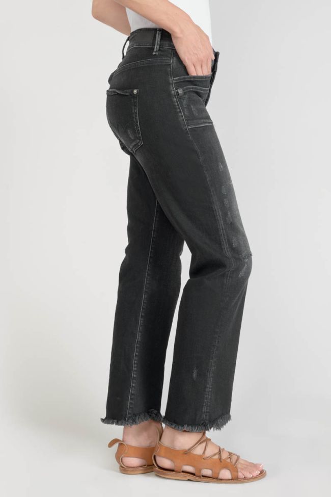 Pricilia taille haute 7/8ème jeans destroy noir N°1