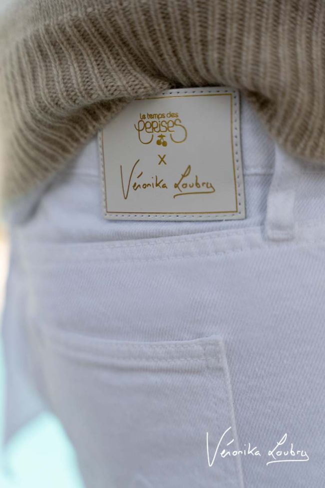 Short court Véronika en jeans blanc by Véronika Loubry