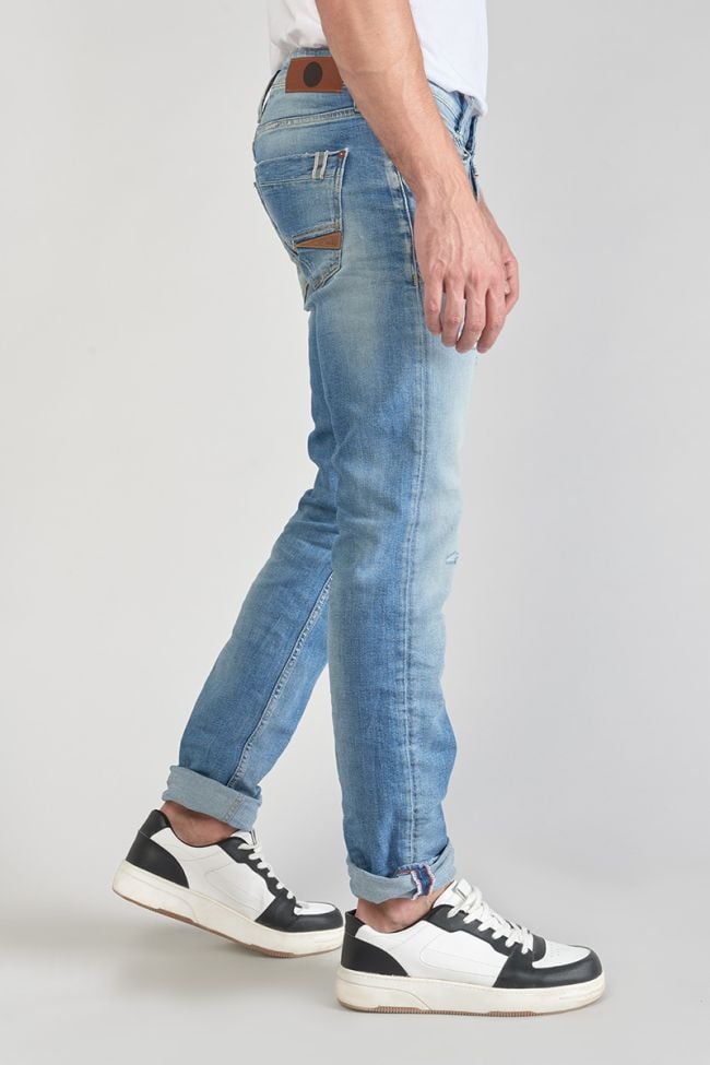 Ginier 700/11 adjusted jeans destroy bleu N°4