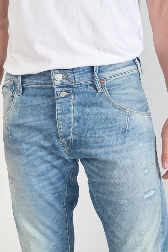 Alost 900/03 tapered arqué jeans destroy bleu N°4