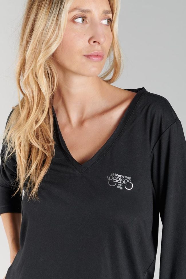 T-shirt manches longues Longvtra noir : Tee Shirt Femme : Le Temps des  Cerises