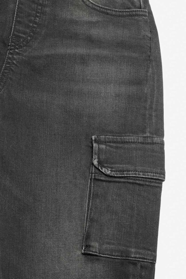 Salopette pantalon Camil en jeans noir délavé