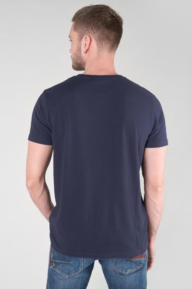 T-shirt Vagrav bleu nuit imprimé