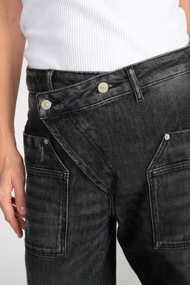 Cosy Pocket boyfit 7/8ème jeans destroy noir N°1