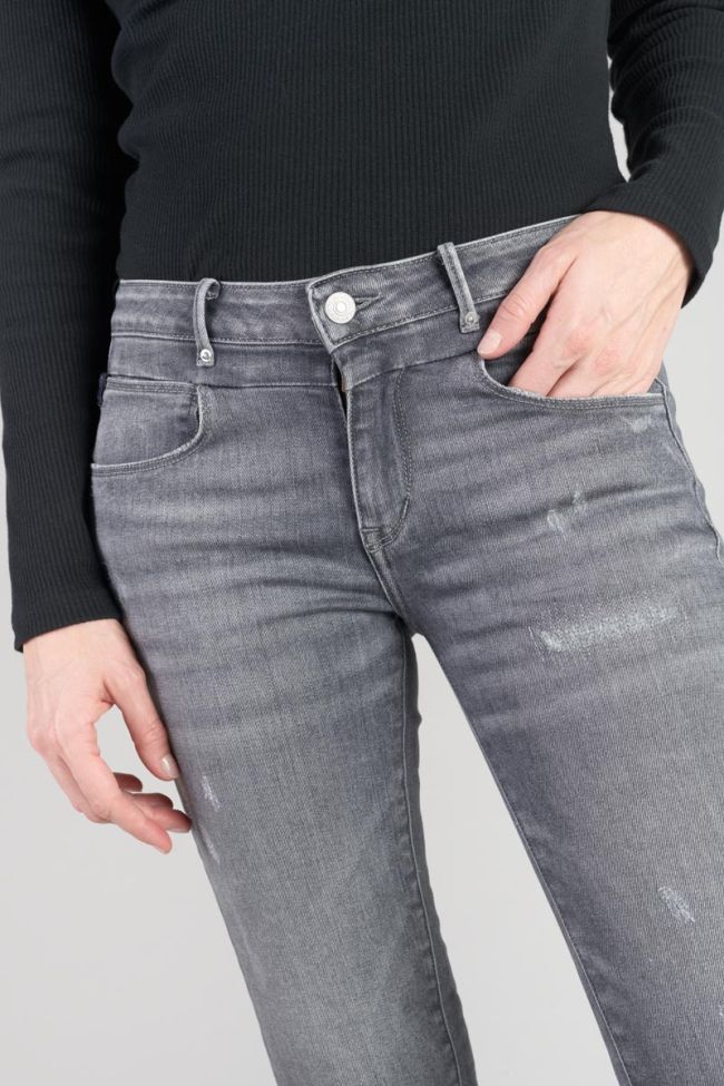 Eylau power skinny 7/8ème jeans destroy gris N°2
