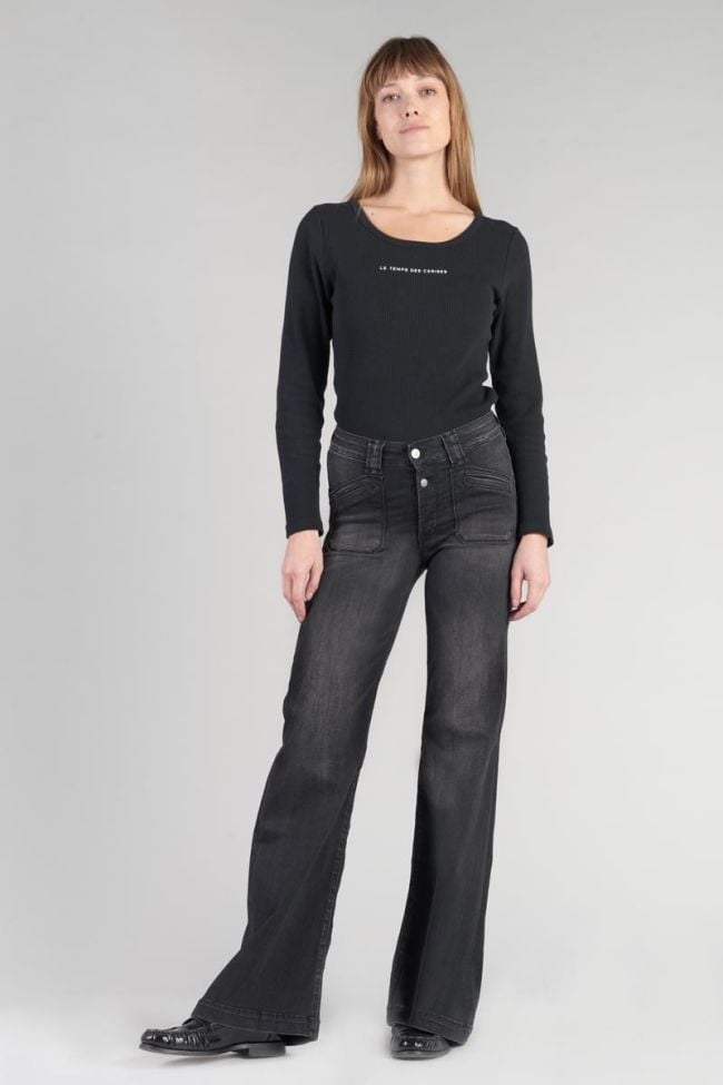 Favart pulp flare taille haute jeans noir N°1