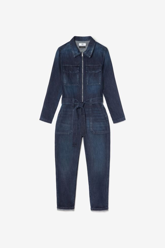 Combinaison pantalon Louisa en jeans bleu délavé