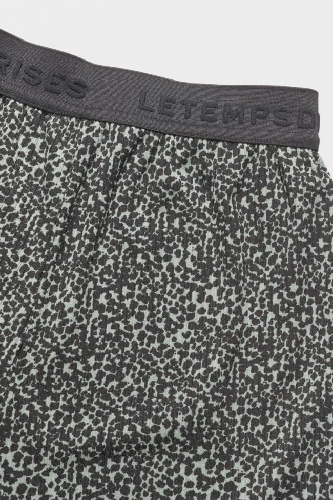 Pantalon large Ghebgi à motif léopard vert