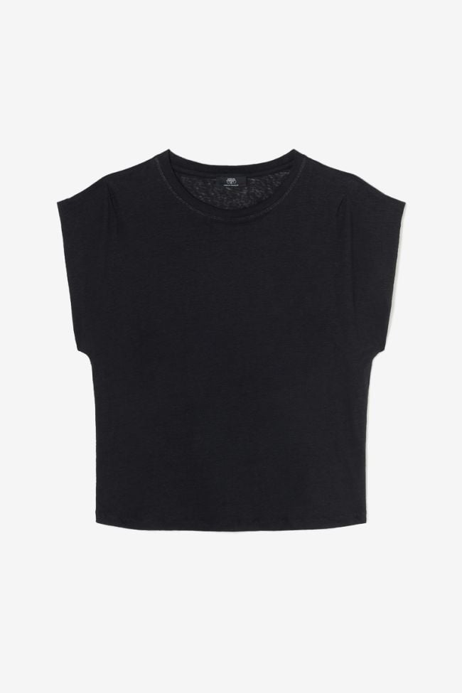 T-shirt Muflier en lin noir