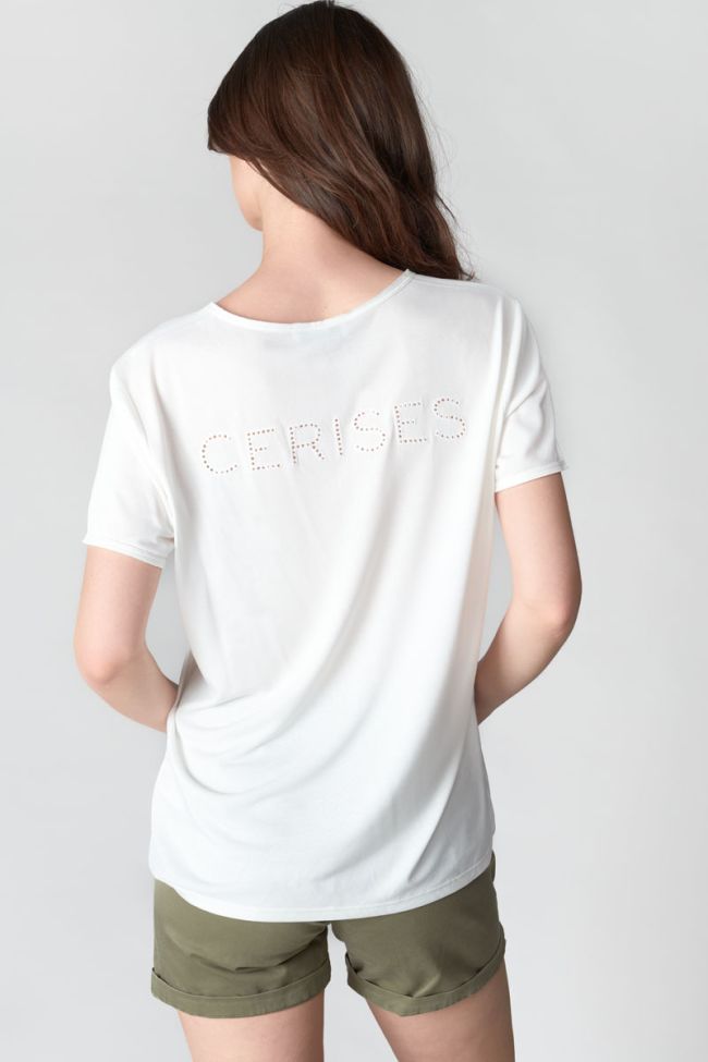 T-shirt Parodia blanc brodé