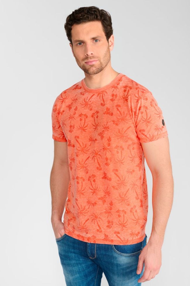 T-shirt Osmel pêche à motif palmier