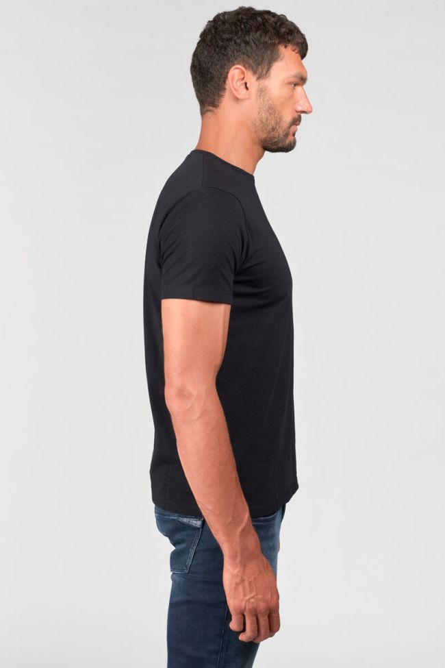 T-shirt Pembrok noir imprimé