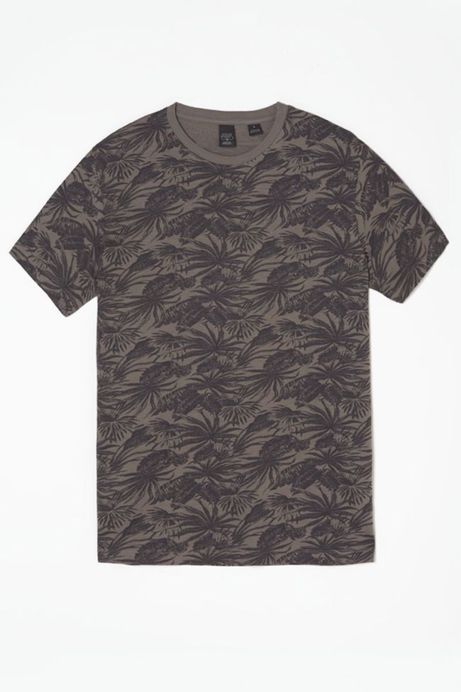 T-shirt Vezir à motif tropical gris