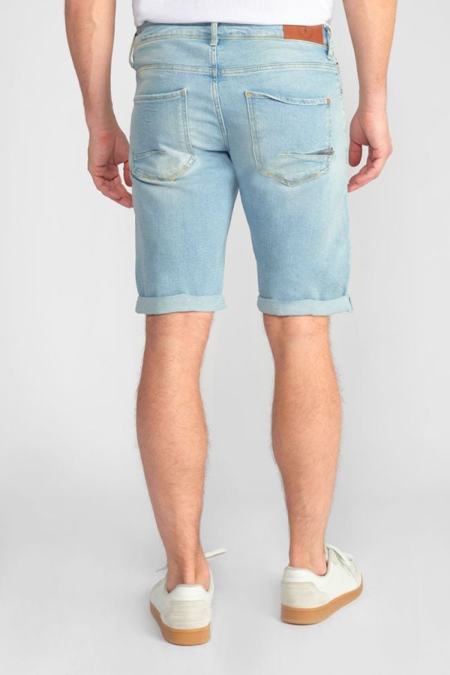Bermuda Landres en jeans bleu clair délavé