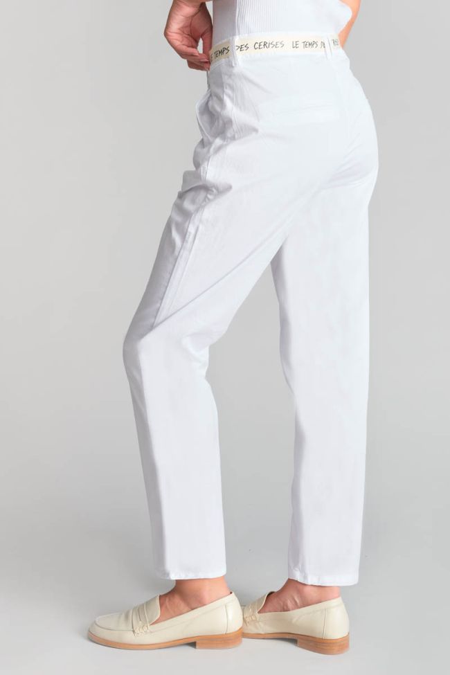 Pantalon chino loose Arlo blanc