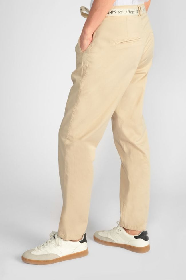 Pantalon chino loose Arlo beige