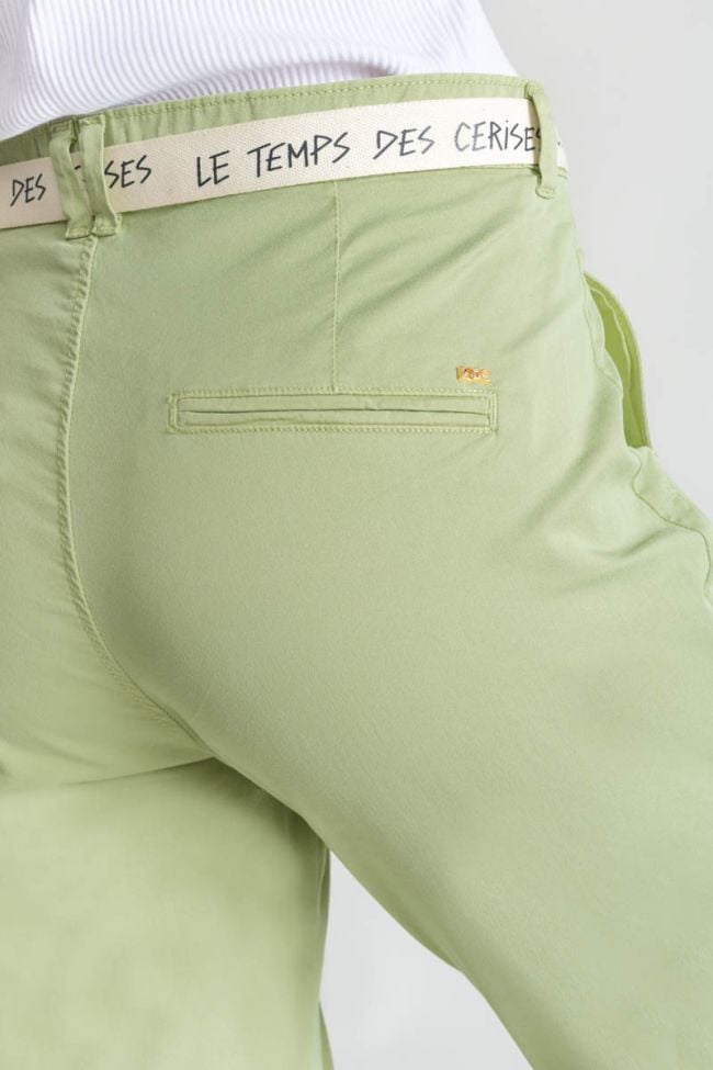 Pantalon chino loose Arlo vert amande