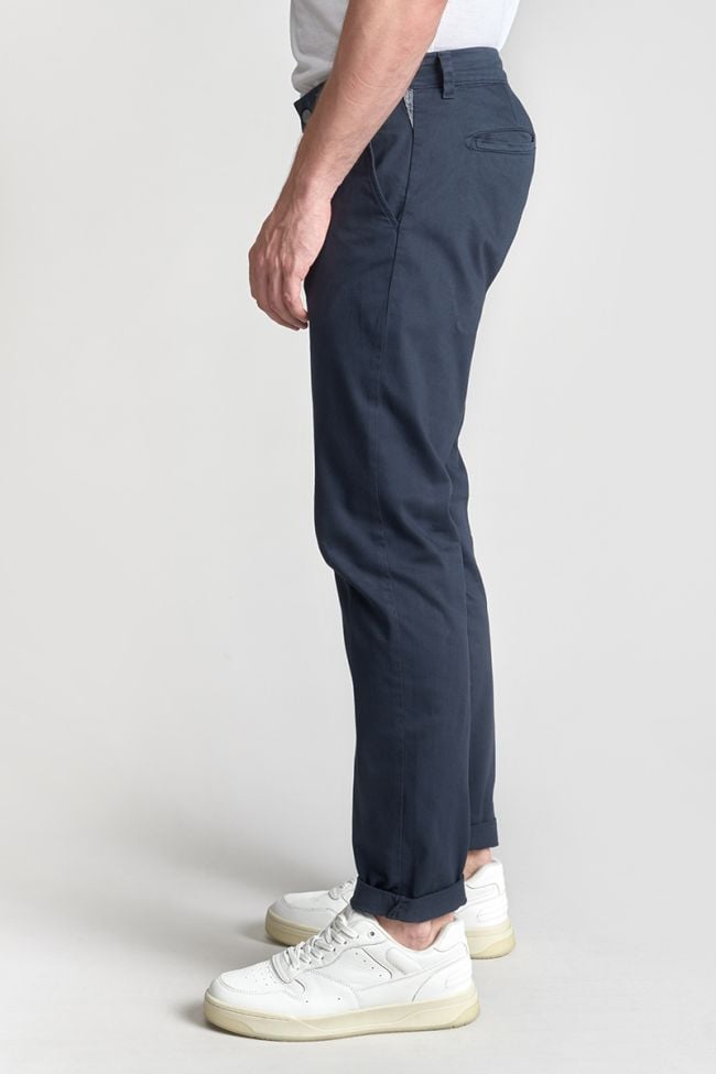 Pantalon chino large Cesar bleu marine