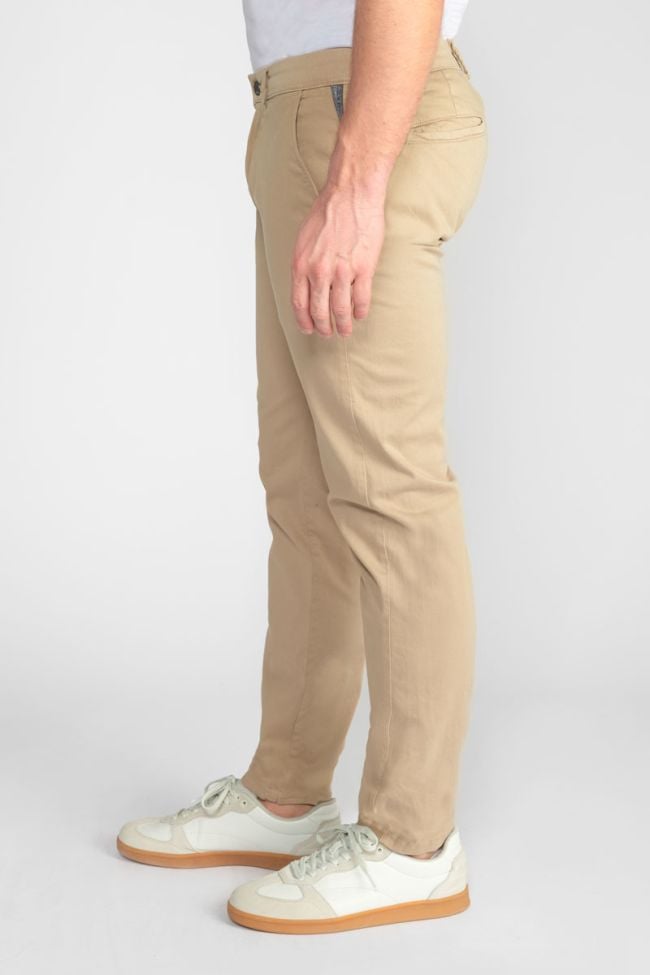 Pantalon chino large Cesar beige sable
