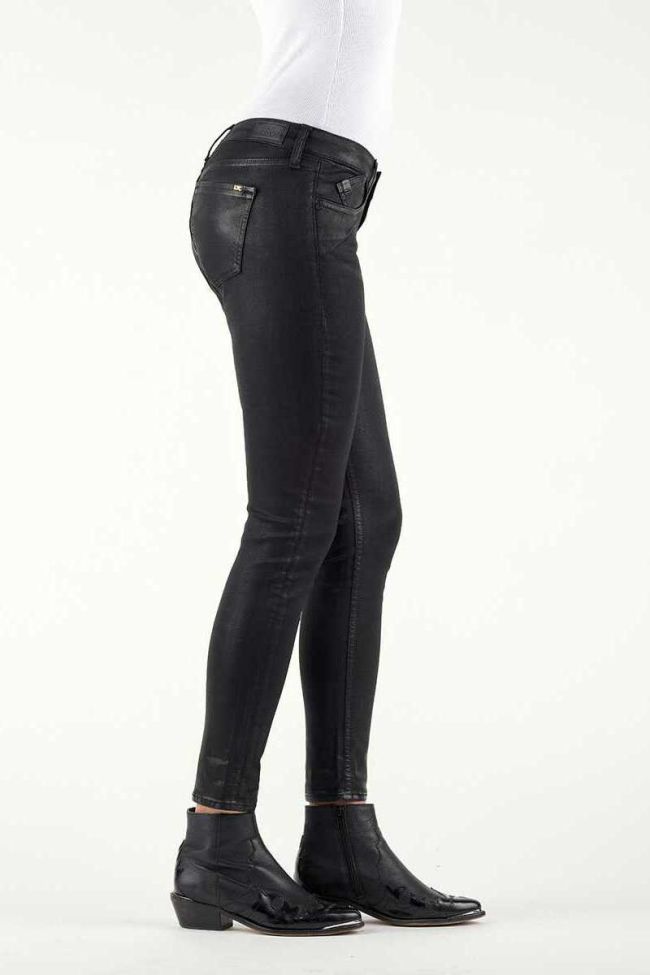 Jeans 300/16 Slim Effet Cuir Noir