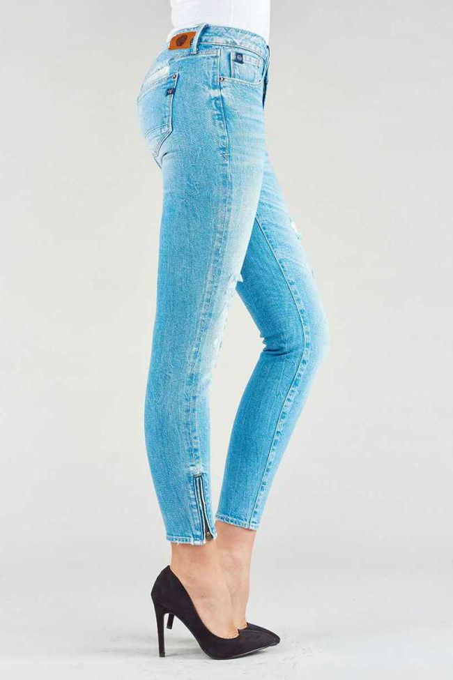 Jeans 300/16 slim court bleu clair