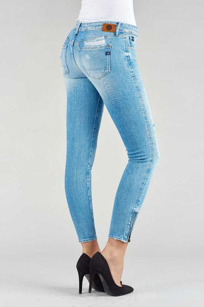 Jeans 300/16 slim court bleu clair
