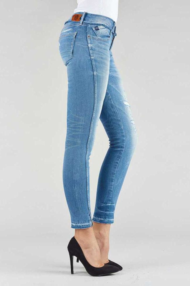 Jeans Power skinny court bleu clair