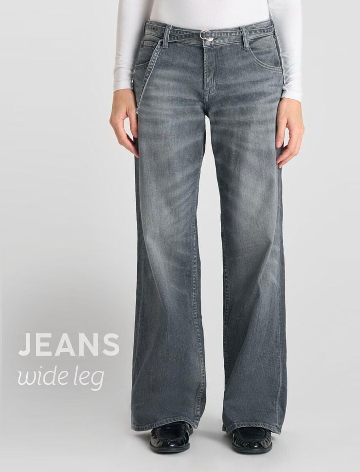 jeans wide leg femme