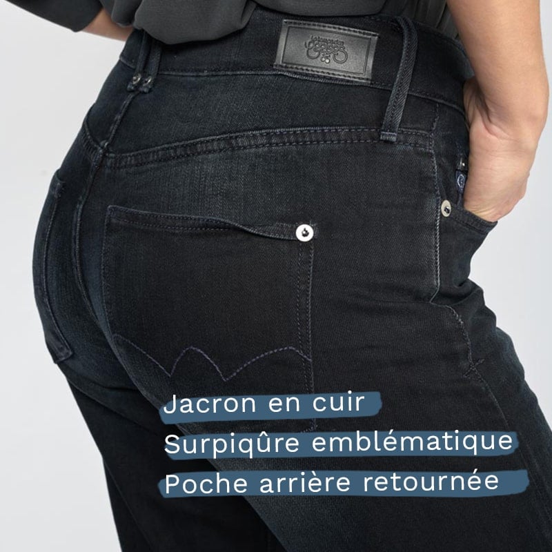 jeans jacron cuir