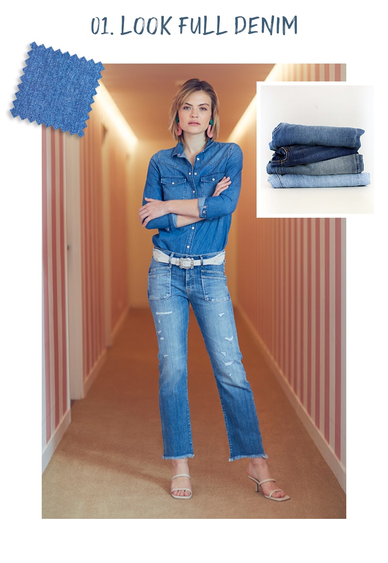 jeans pricilia femme look full denim