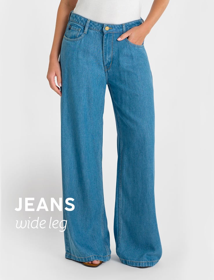 jeans wide leg femme