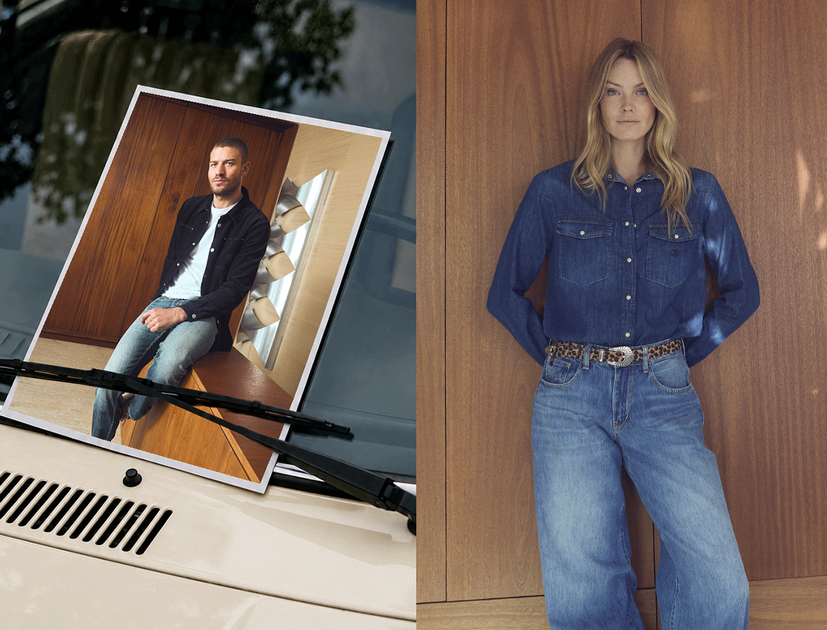 Jeans wide leg Donna bleu foncé
