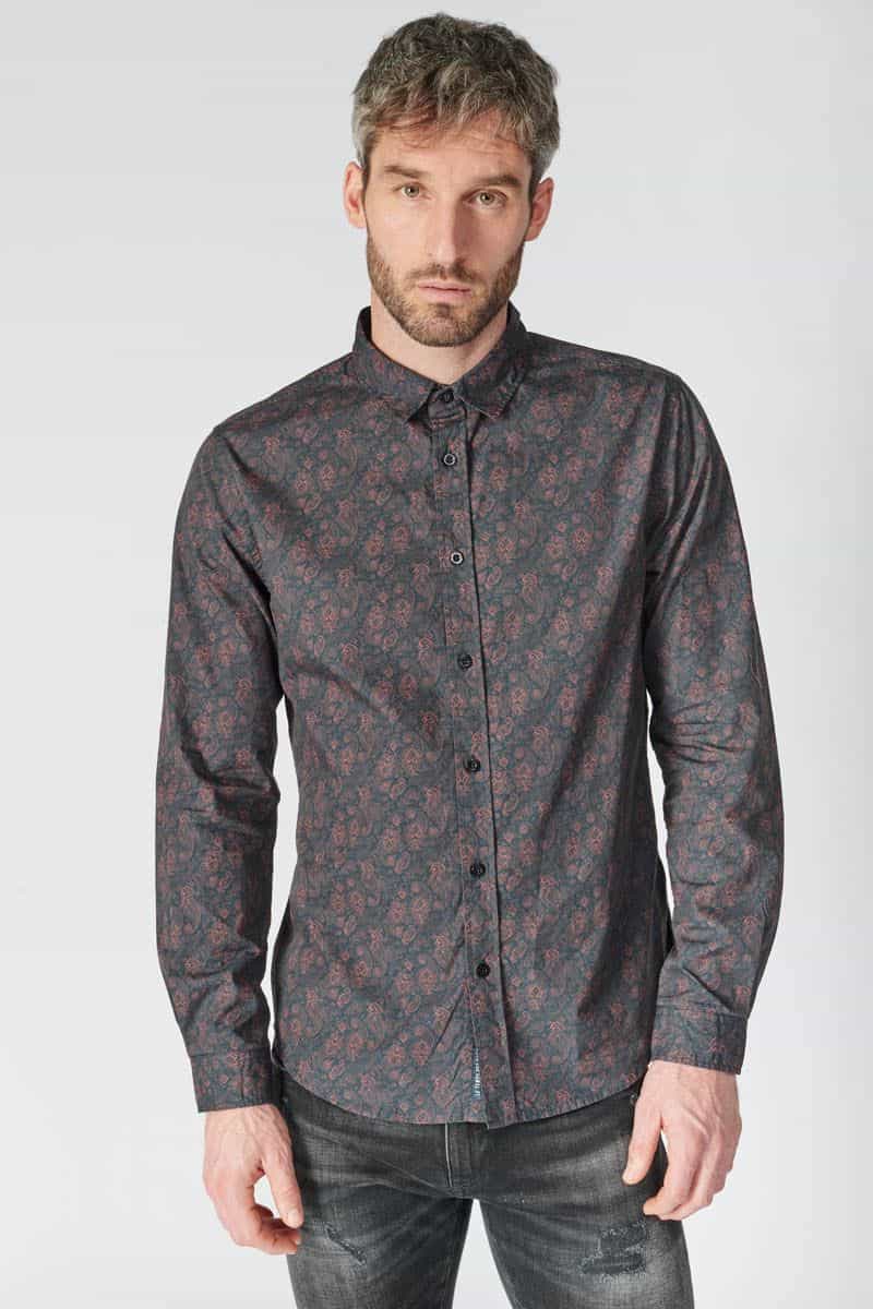 Chemise Briar noir à motif cachemire
